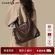 CharisKitty小c&k大容量單肩斜挎包女式2025新款托特包雙肩包節日輕奢禮物 Brown咖啡色【小CK節日專(zhuān)屬禮物】