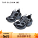 TOP GLORIA湯普葛羅2025早春新款厚底老爹鞋增高做舊輪胎底時(shí)尚休閑運(yùn)動(dòng)鞋女 黑色 38
