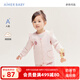 愛慕兒童（AIMER KIDS）A類秋冬嬰兒可外穿加厚夾棉家居服馬甲睡衣男女套頭長袖/高腰長褲 女孩馬甲-粉色 90