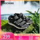 斯凱奇（Skechers）涼鞋男士秋季外穿運動(dòng)涼拖鞋男鞋平底踩屎感軟底沙灘鞋237586