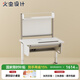 火蟲設(shè)計(jì) 兒童學(xué)習(xí)桌椅學(xué)生桌椅套裝可升降小學(xué)生初中生書桌課桌椅家用 0.9m白色好奇桌+書架