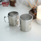 無印良品（MUJI）不銹鋼雙層馬克杯 咖啡杯 辦公室水杯杯子保溫保冷 銀色 380ml