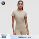 lululemon丨All It Takes 女士運(yùn)動(dòng) T恤 *羅紋Nulu? LW3GV0S 橡木棕 S /6