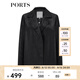 PORTS寶姿 商場(chǎng)同款新品女裝百搭鏤空西裝夾克LL8J018KWN015 黑色 M (6)