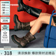 TOOMANYSHOES 【孟子義同款】 機(jī)車手冬厚底英倫風(fēng)時(shí)尚短靴棕色騎士靴七夕禮物 棕色（短靴） 38