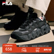 FILA 斐樂(lè)官方男鞋CROISSANT摩登運(yùn)動(dòng)鞋可頌鞋老爹鞋 黑/影黑灰-BC 41