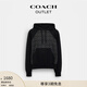 蔻馳（COACH）奧萊男士經(jīng)典標(biāo)志連帽衛(wèi)衣 木炭灰色 經(jīng)典標(biāo)識 M