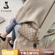金狐貍（FOXER）女士包包女包大容量單肩斜挎包手機(jī)包老花媽媽包教師節(jié)生日禮物