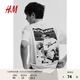 H&M【瑞克和莫蒂】男裝女裝T恤25秋季新款寬松圓領(lǐng)印花短袖1268967 白色/Rick and Morty M 175/100