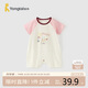 童泰（TONGTAI）嬰兒連體衣夏季薄款純棉衣服寶寶外出哈衣爬服百搭童裝粉色66cm