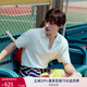TOMMY HILFIGER【純色肌理感】25夏季男純棉通勤POLO襯衫領(lǐng)短袖針織衫04331 米白色YBI XL （推薦：165-180斤）