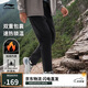 李寧加絨軟殼保暖防潑水直筒運動(dòng)長(cháng)褲男春季健身?yè)u粒絨褲AYKU519