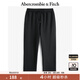 ABERCROMBIE & FITCH男裝24春秋款美式復(fù)古時尚小麋鹿抓絨運動衛(wèi)褲長褲KI134-4100 黑色 XL (180/98A)尺碼偏大，建議小一碼