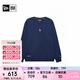 NEW ERA【七夕禮物】紐亦華MLB衛(wèi)衣男女情侶NY迷你LOGO圓領(lǐng)運(yùn)動(dòng)套頭衫 14397932-深藍(lán)色 洛杉磯道奇隊(duì) S
