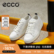 愛(ài)步（ECCO）休閑板鞋男 潮流厚底復古增高男鞋牛皮 街頭ACE856814 HL 白色85681450874 42 建議選購大一碼