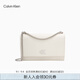 Calvin Klein小眾單肩包禮物荔枝紋包包金屬搭扣鏈條翻蓋CK女包斜挎包DH2806 67U-粉筆白 OS