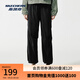 斯凱奇（Skechers）閃穿褲子女秋季傘兵褲闊腿褲吸濕速干運(yùn)動褲降落傘褲P225W292 碳黑/0018 M