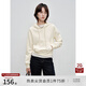 自巧【恒溫暖皮】小個(gè)子純色正肩短款連帽衛(wèi)衣女2024秋裝新款上衣 巧米色 S (3碼)