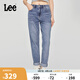 Lee25春夏新品411舒適小直腳五袋款中淺藍(lán)女牛仔褲 中淺藍(lán) 27 