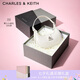 CHARLES&KEITH三角扣新月包腋下包單肩包包女包生日禮物七夕禮物CK2-50271205