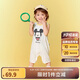 巴拉巴拉嬰兒連體衣男女童哈衣爬服2025夏兩件裝208225120208