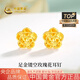 中國(guó)黃金（CHINA GOLD）黃金耳釘女士足金鏤空玫瑰花耳釘七夕情人節(jié)禮物送女友老婆 足金鏤空玫瑰花耳釘約2.0g