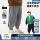 馬·拉?。∕.Latin）/童裝兒童褲子冬新款男小童印花立體褶造型針織長(zhǎng)褲 中雜灰 110 cm