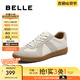 百麗（Belle）散文詩復(fù)古德訓(xùn)鞋女簡(jiǎn)約百搭情侶同款休閑鞋B0992AM5 米色/灰-低幫女款（內(nèi)增高2cm） 38 (240mm)
