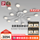Paulmann P德國(guó)柏曼客廳臥室書房護(hù)眼吸頂燈輕奢簡(jiǎn)約分子LED燈具全屋套餐 【12頭】推薦25-35㎡ 【三段調(diào)光】暖白光4000K