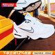 耐克（NIKE）官方 艦店男鞋 25秋新款緩震運動鞋厚底增高休閑鞋透氣跑步老爹鞋 白&銀/全掌氣墊【主推】偏小 41 碼（內(nèi)長260mm）