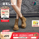 百麗（Belle）七夕禮物百搭馬丁靴女商場(chǎng)同款真皮戶外徒步短靴B8P1DDD4 棕色 36 (230mm)