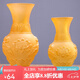 圓通供佛花瓶 玻璃琉璃花瓶家用 客廳 插花 佛堂蓮花佛前一對(duì)浮雕花瓶 8寸琥珀色/個(gè)