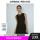 UR七夕2025夏季新款女裝簡約通勤氣質(zhì)收腰無袖連衣裙UWG750106 黑色 M
