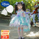 迪士尼（Disney）童裝洛麗塔公主裙女童連衣裙夏季新款美人魚裙子生日禮服兒童裙子 美人魚裙子+頭飾+項鏈+裙撐 100 建議2~3歲（ 90-100cm）
