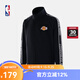 NBA官方勇士湖人籃網(wǎng)隊男秋冬季梭織字母跑步運動(dòng)潮流長(cháng)袖開(kāi)衫外套 湖人隊 L