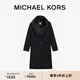 MICHAEL KORS邁克高仕 MK【兩件折上折】 女士羊毛混紡單排扣大衣外套黑色 001XS