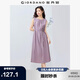 佐丹奴無(wú)袖裙子女夏季棉麻綁帶收褶圓領(lǐng)背心連衣裙女13465352