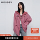 moussy 秋季新品男友風(fēng)貼布刺繡拉鏈外衣外套女028IAZ90-1017 090粉紅色 均碼 00020/F