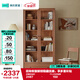 林氏家居帶玻璃門(mén)實(shí)木書(shū)柜書(shū)架一體整墻客廳儲物展示柜子PK2X