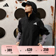 adidas拒水梭織連帽夾克外套男女春季新款阿迪達斯官方輕運動 黑色     XL