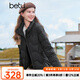 百圖betu女裝秋季新款羽絨服立領(lǐng)輕薄羽絨服夾克式短外套2409T07 黑色 XS