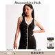 ABERCROMBIE & FITCH女裝24春秋款氣質(zhì)修身美式性感辣妹V領(lǐng)無袖連衣裙KI159-4522 黑色 XS 160/84A 標(biāo)準(zhǔn)版