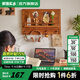家逸（JIAYI）電表箱裝飾畫(huà)實(shí)木掛衣架電閘箱掛畫(huà)遮擋電閘盒壁掛進(jìn)門(mén)入戶(hù)畫(huà) 橫款-櫻桃木色