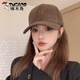 啄木鳥(niǎo)（TUCANO）2025新款棒球帽女r字母磨毛春秋鴨舌帽子硬頂大頭圍美式拉德韓版 咖啡  磨毛款 L 正常頭圍（53-59c）