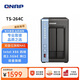 威聯(lián)通（QNAP）TS-264C 宇宙魔方 8G內存2盤(pán)位四核心處理器NAS家用網(wǎng)絡(luò )存儲服務(wù)器內置雙 M.2 插槽AI個(gè)人私有云