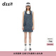 DZZIT【爆款補單】地素明星同款牛仔連衣裙甜美可愛(ài)時(shí)尚百搭女 深藍色 S