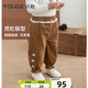 幼歌（YOUGE）嬰幼兒秋季新款柔軟舒適束腳褲寶寶親膚寬松防風(fēng)燈籠褲 咖色 90 cm