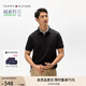 TOMMY HILFIGER【透氣舒適】夏季男裝珠地網(wǎng)眼商務(wù)休閑純色翻領(lǐng)短袖T恤POLOJA572 【經(jīng)典百搭】黑色BDS XL （推薦：165-180斤）