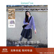 茵曼慵懶風(fēng)軟糯絞花毛衣春季女裝新潮寬松圓領(lǐng)落肩針織衫 淺紫色 M