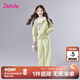 笛莎（DEESHA）童裝女童秋套裝2025年秋冬季新款中大童寬松休閑針織兒童運動(dòng)套裝 淺豆綠 130